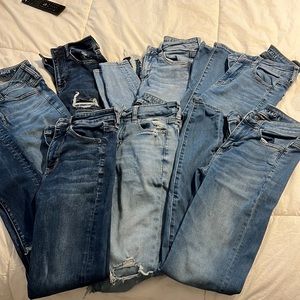 High rise American eagle jean bundle